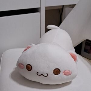 Kawaii White and Pink Cat Plush Toy